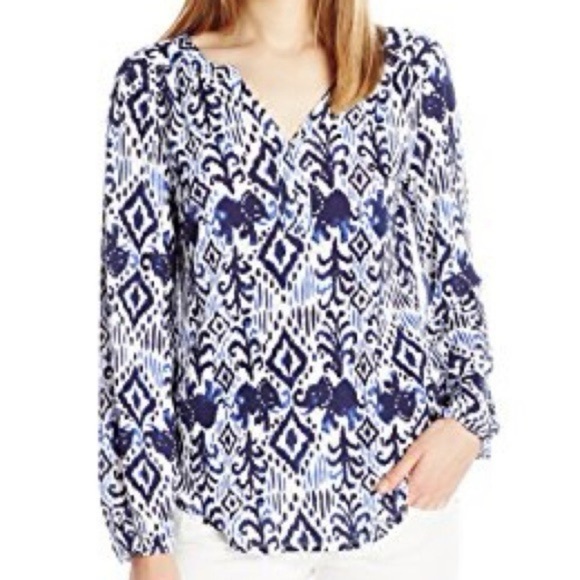 Lilly Pulitzer Lilias Top Shirt Elephants Tons Of Fun Size XL - Picture 1 of 6